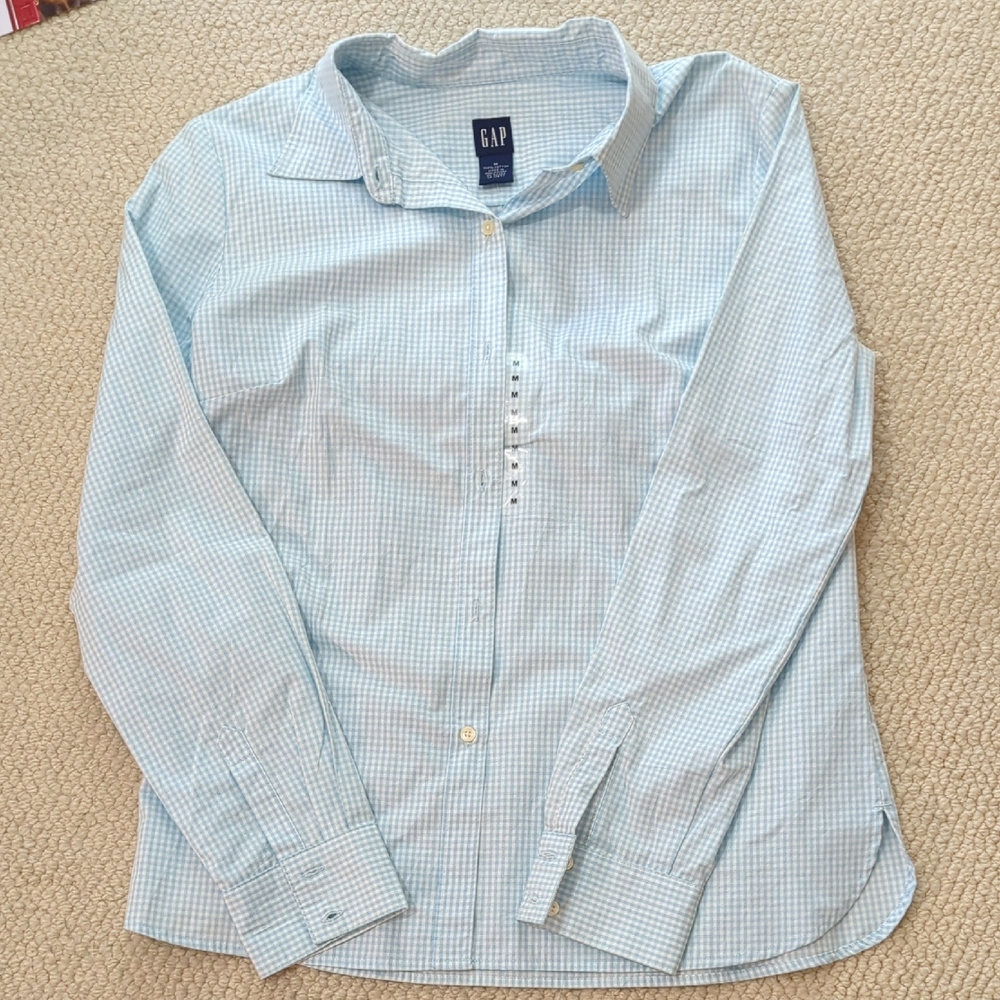 GAP Womens Dress Shirt Classic Long Sleeve